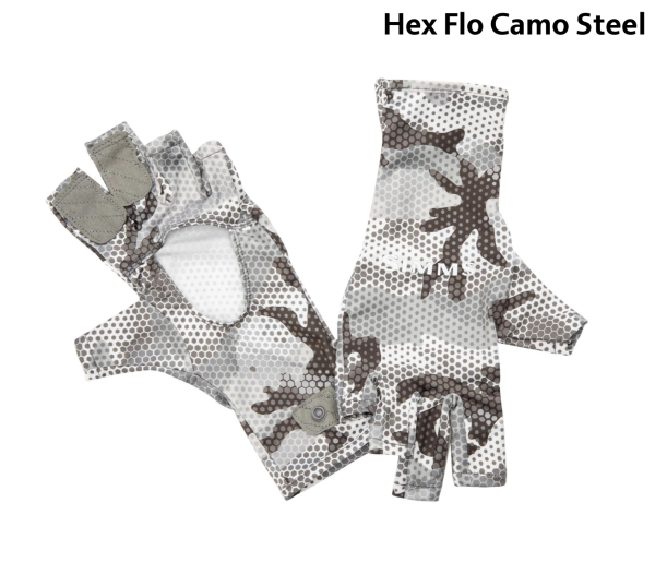 Simms Bugstopper Sunglove Hex Flo Camo Steel Simms Bugstopper Sunglove Hex Flo Camo Steel